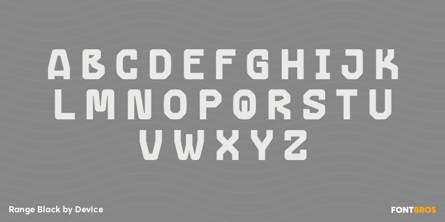 Range Black Font Poster #2