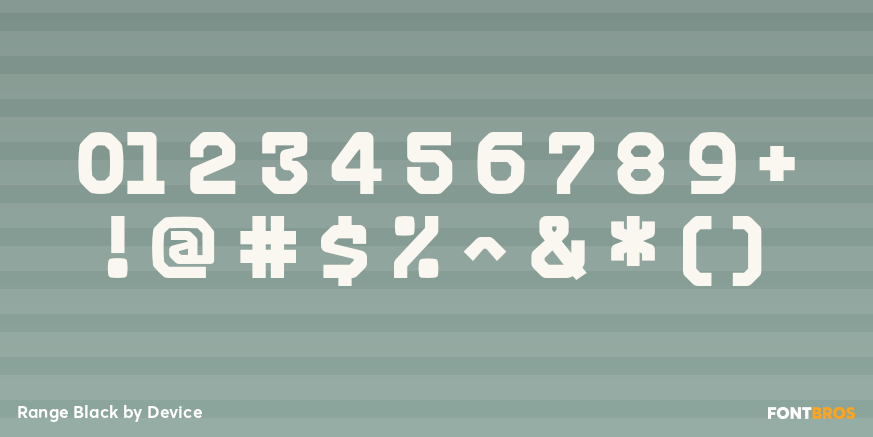 Range Black Font Poster #4