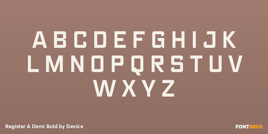 Register A Demi Bold Font Poster #2