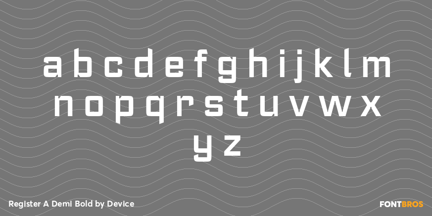 Register A Demi Bold Font Poster #3