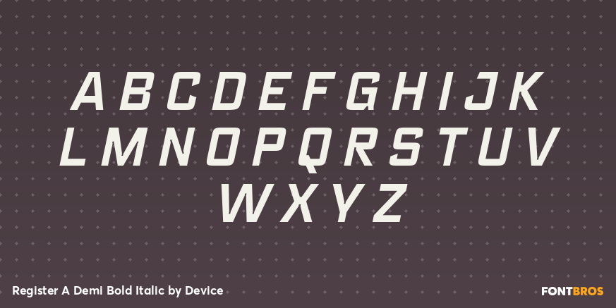 Register A Demi Bold Italic Font Poster #2