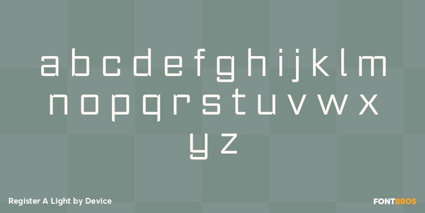 Register A Light Font Poster #3
