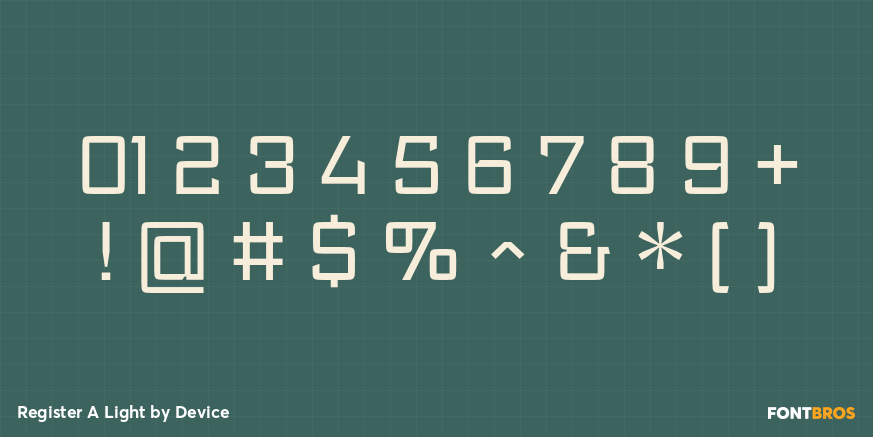 Register A Light Font Poster #4