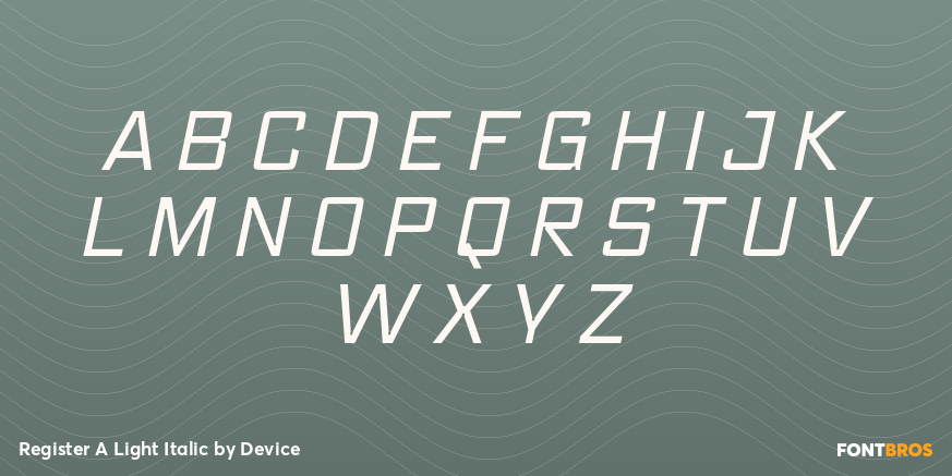 Register A Light Italic Font Poster #2