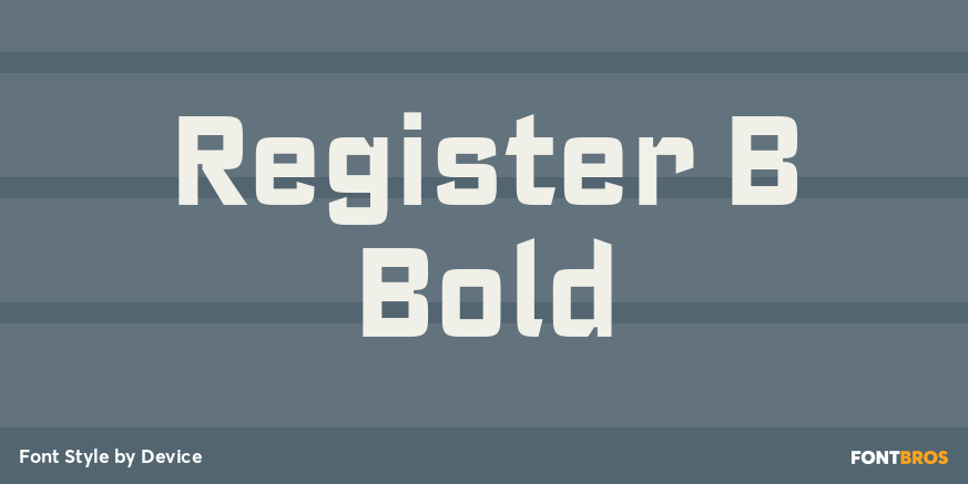 Register B Bold Font Poster #1