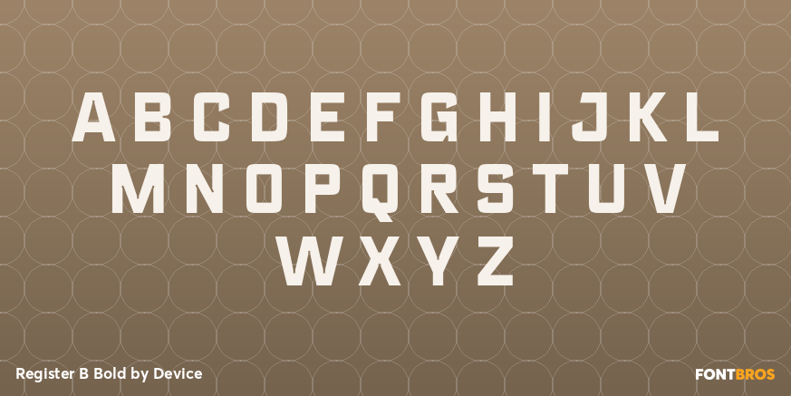 Register B Bold Font Poster #2