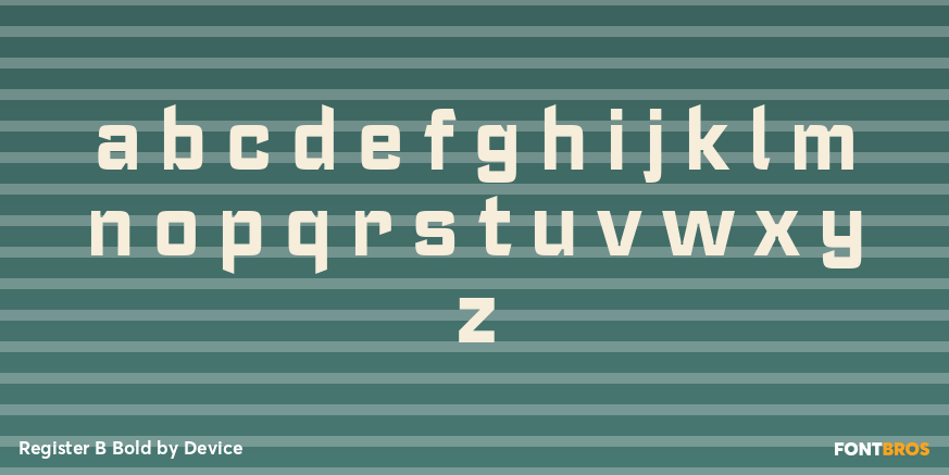Register B Bold Font Poster #3