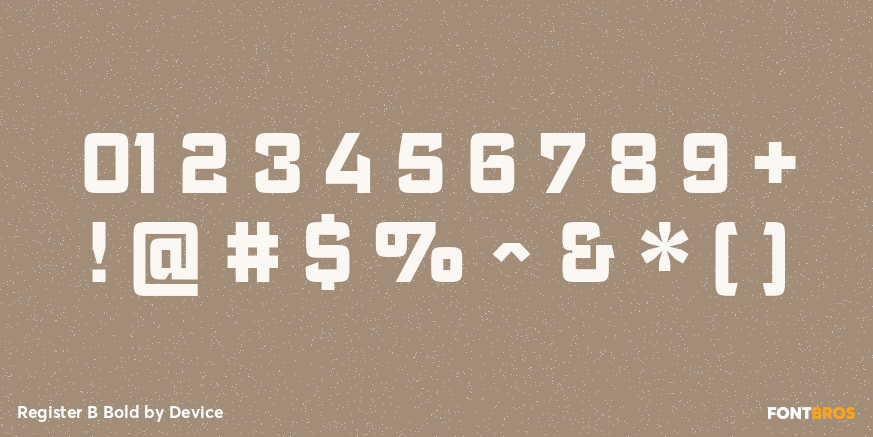 Register B Bold Font Poster #4