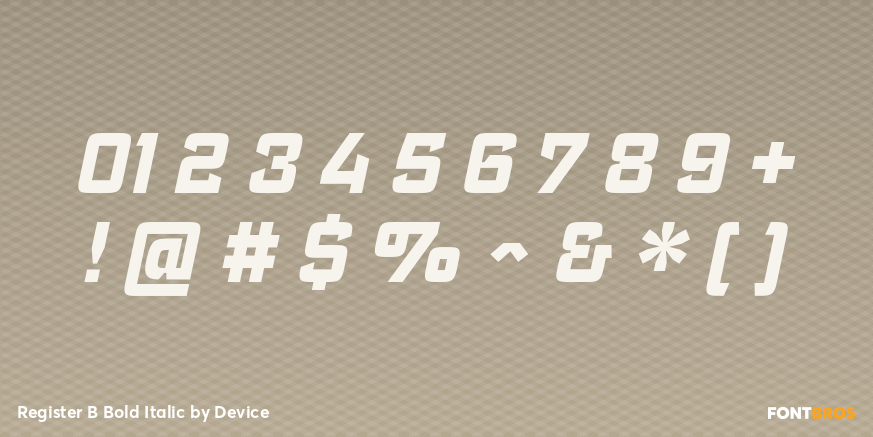 Register B Bold Italic Font Poster #4