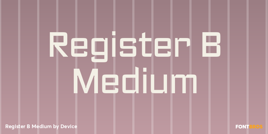 Register B Medium Font Poster #1