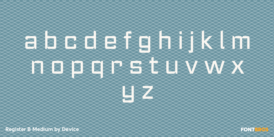 Register B Medium Font Poster #3