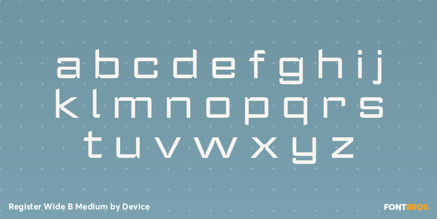 Register Wide B Medium Font Poster #3