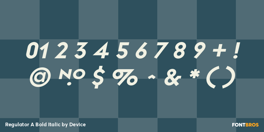 Regulator A Bold Italic Font Poster #1