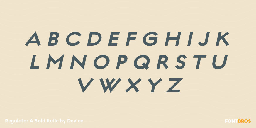 Regulator A Bold Italic Font Poster #1