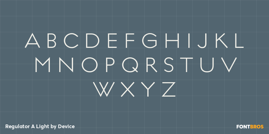 Regulator A Light Font Poster #2