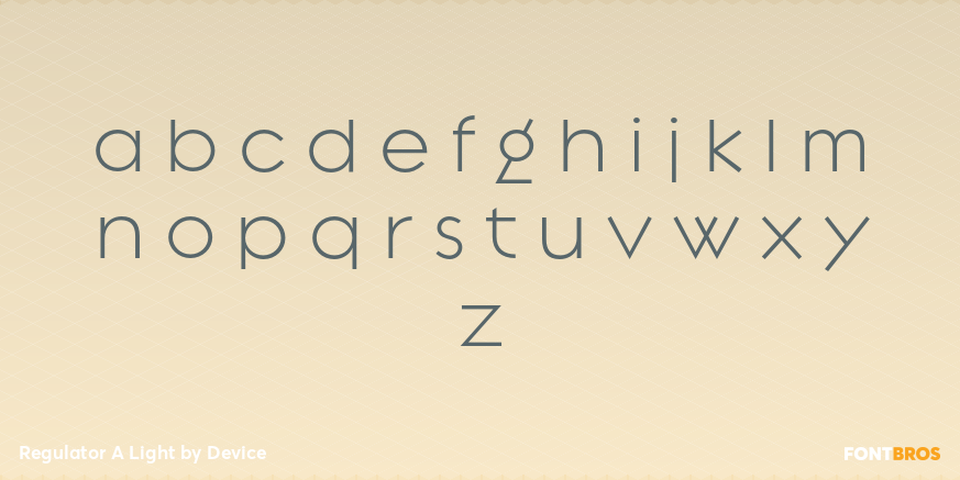 Regulator A Light Font Poster #3