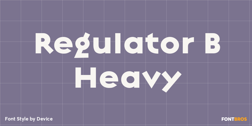 Regulator B Heavy Font Poster #1