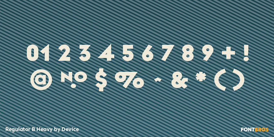 Regulator B Heavy Font Poster #1