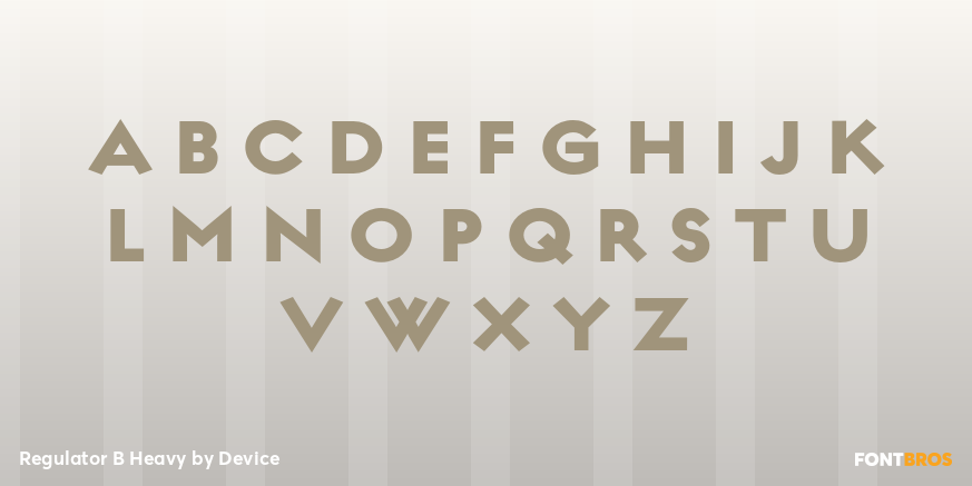 Regulator B Heavy Font Poster #1