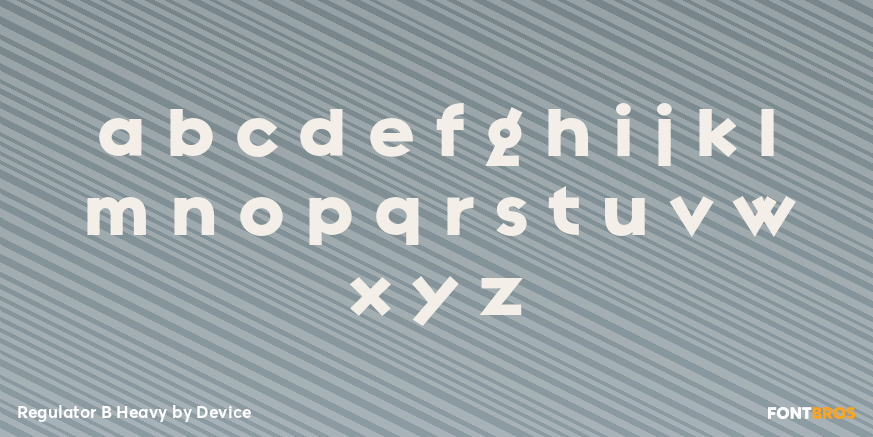 Regulator B Heavy Font Poster #1