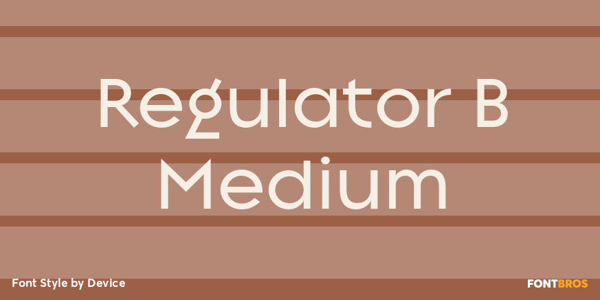 Regulator B Medium Font Poster #1