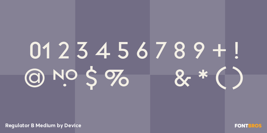 Regulator B Medium Font Poster #1