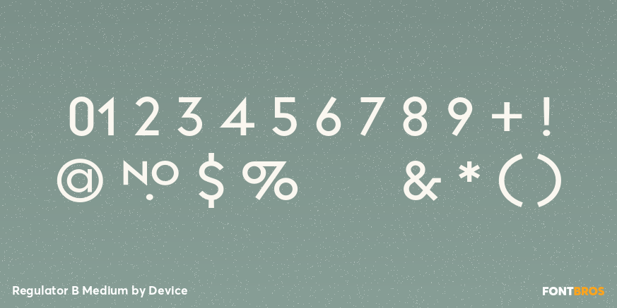 Regulator B Medium Font Poster #4