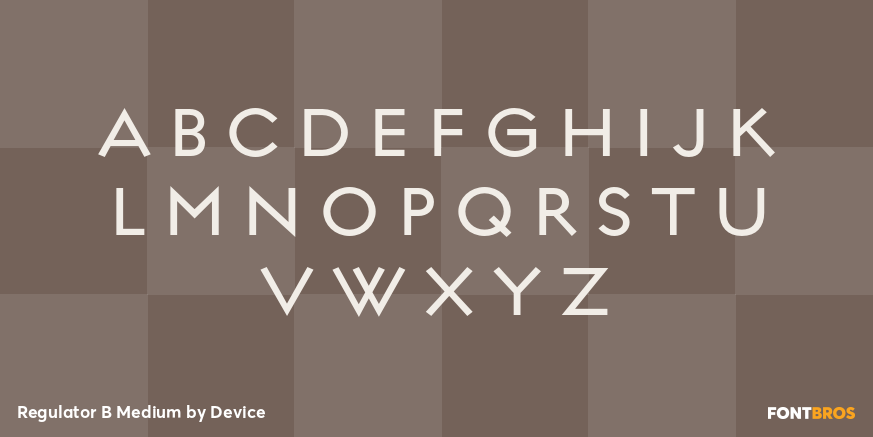 Regulator B Medium Font Poster #1