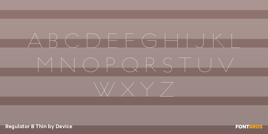 Regulator B Thin Font Poster #2