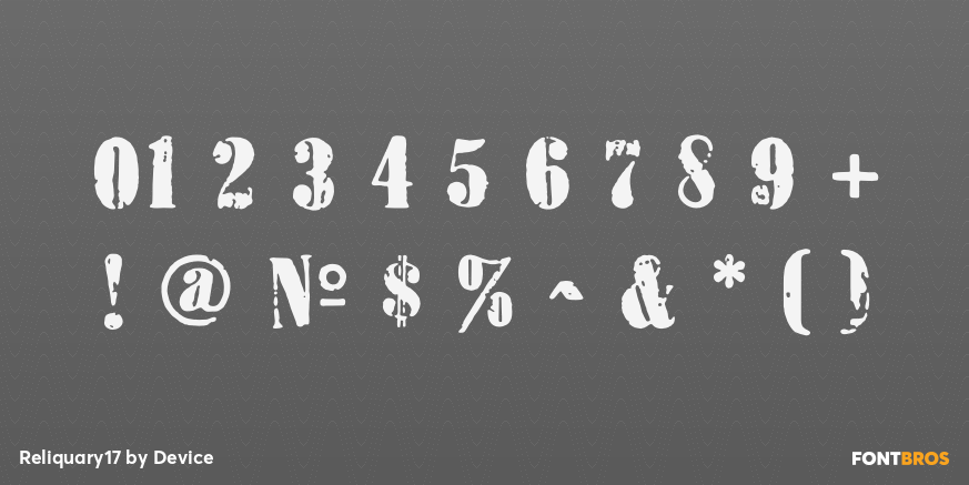 Reliquary17 Font Poster #1