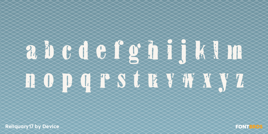 Reliquary17 Font Poster #3