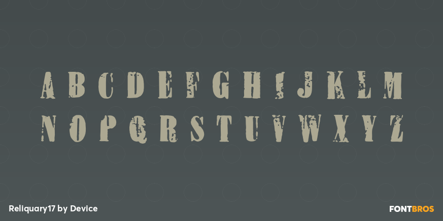 Reliquary17 Font Poster #1