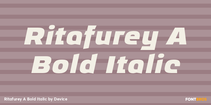 Ritafurey A Bold Italic Font Poster #1