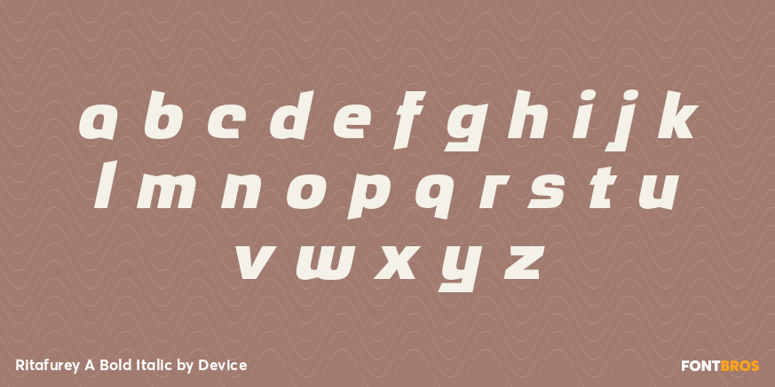 Ritafurey A Bold Italic Font Poster #3