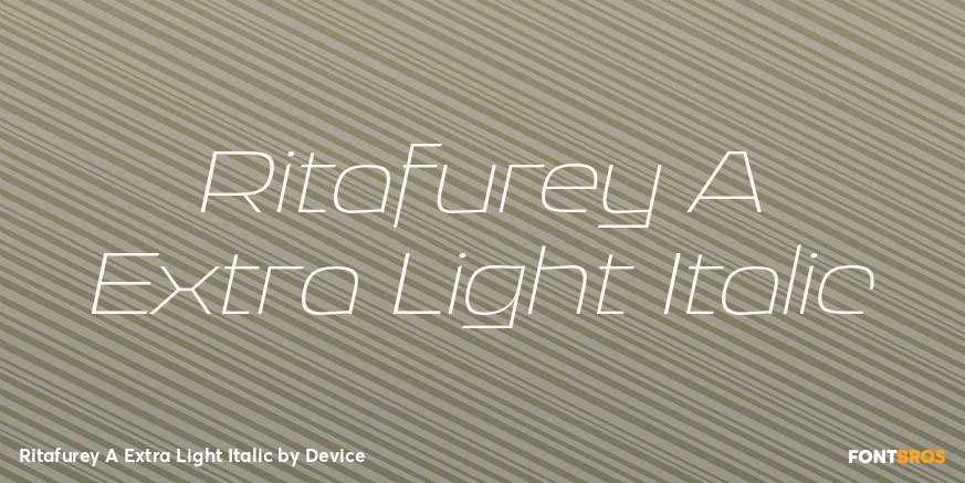 Ritafurey A Extra Light Italic Font Poster #1