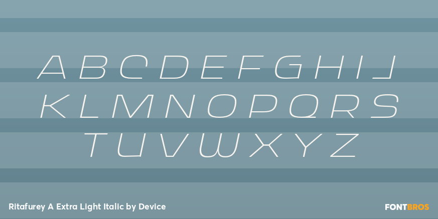 Ritafurey A Extra Light Italic Font Poster #2