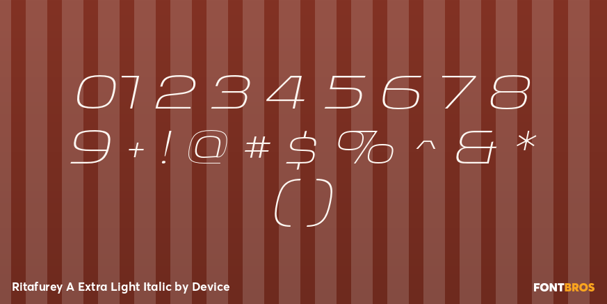 Ritafurey A Extra Light Italic Font Poster #4