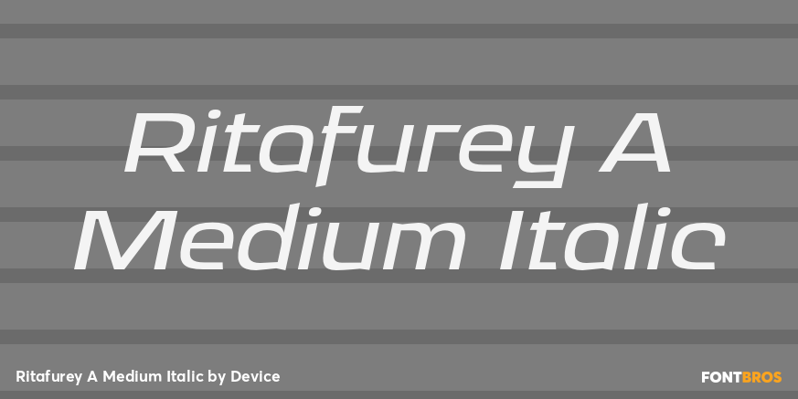 Ritafurey A Medium Italic Font Poster #1