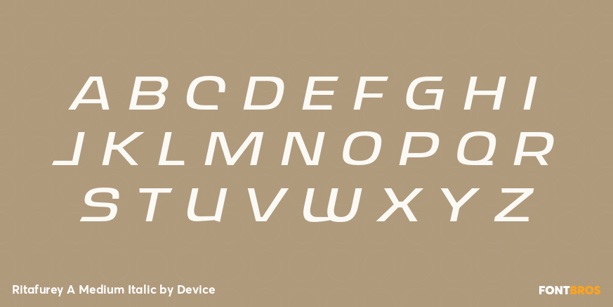 Ritafurey A Medium Italic Font Poster #2