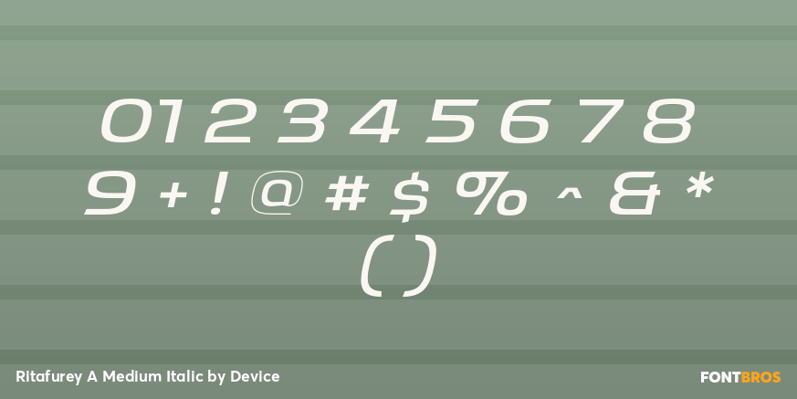 Ritafurey A Medium Italic Font Poster #4