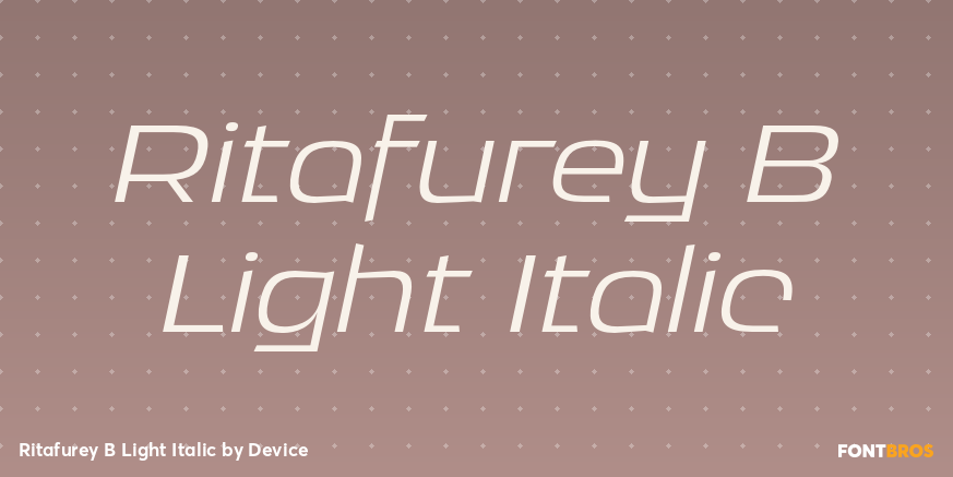 Ritafurey B Light Italic Font Poster #1