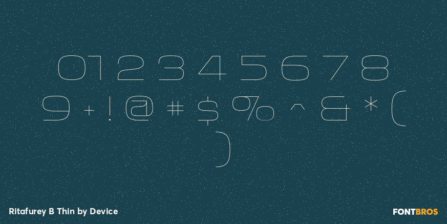 Ritafurey B Thin Font Poster #4