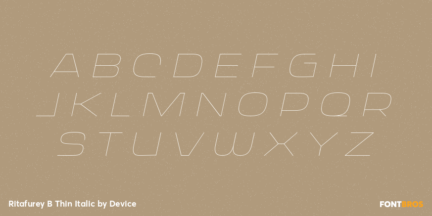 Ritafurey B Thin Italic Font Poster #2