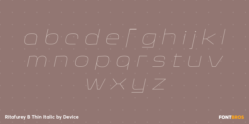 Ritafurey B Thin Italic Font Poster #3