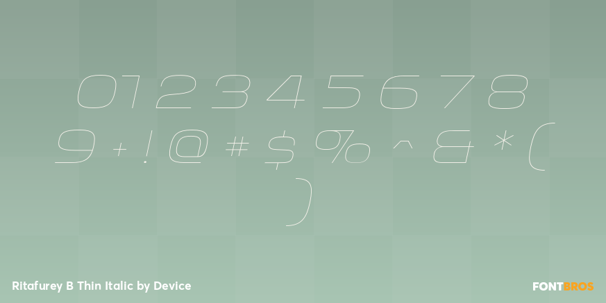 Ritafurey B Thin Italic Font Poster #4