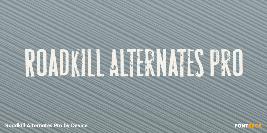 Roadkill Alternates Pro Font Poster