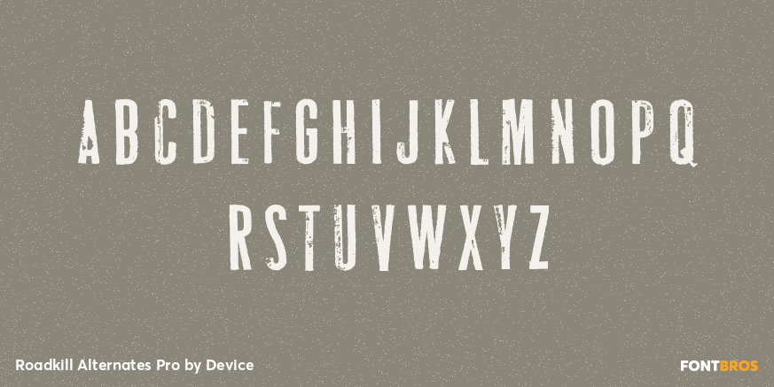 Roadkill Alternates Pro Font Poster #2