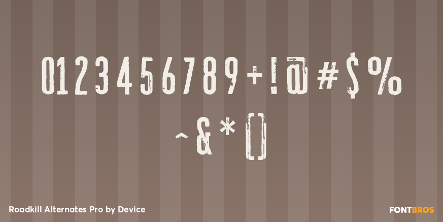 Roadkill Alternates Pro Font Poster #4