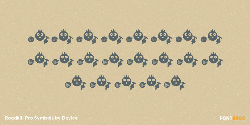 Roadkill Pro Symbols Font Poster #4
