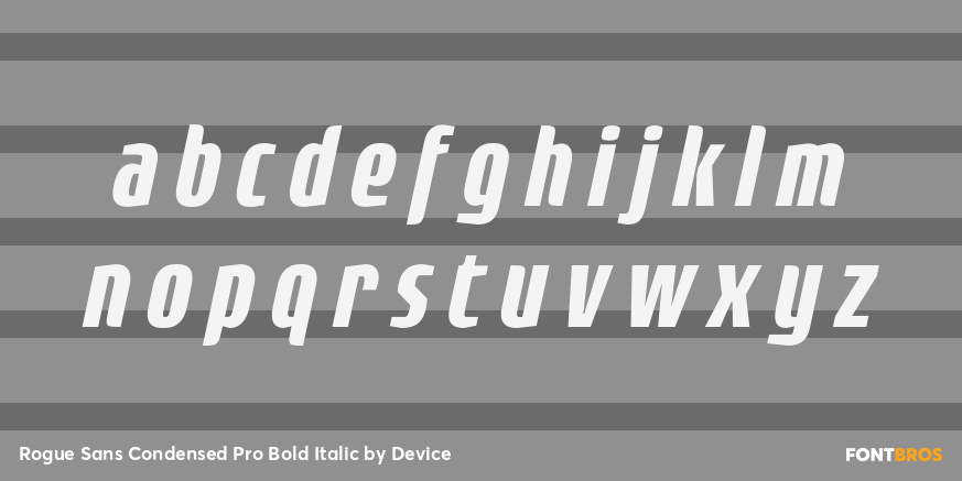 Rogue Sans Condensed Pro Bold Italic Font Poster #3